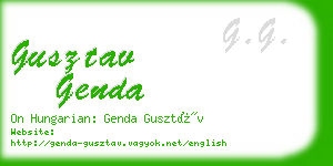 gusztav genda business card